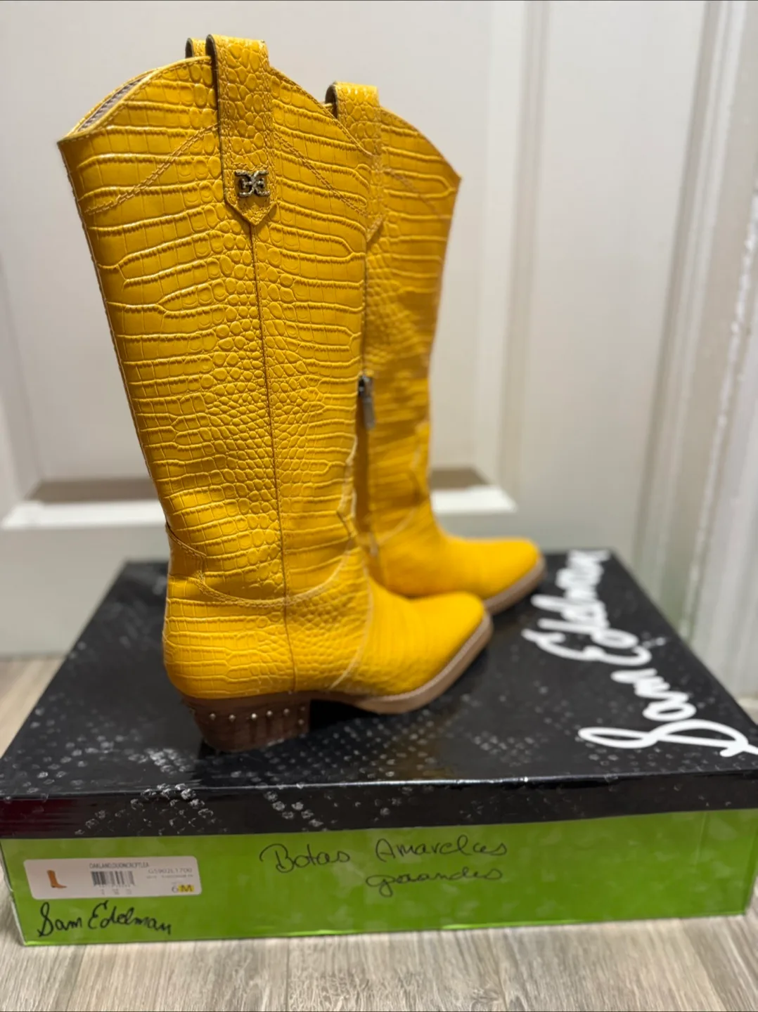 Sam Edelman Yellow Leather Boots