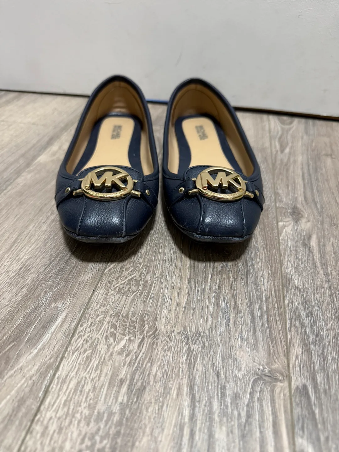 Michael Kors Navy Ballet Flats, Size 6 image indicator(4)
