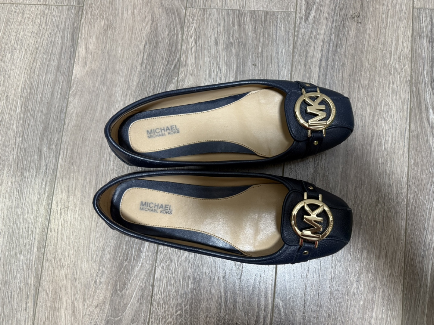 Michael Kors Navy Ballet Flats, Size 6