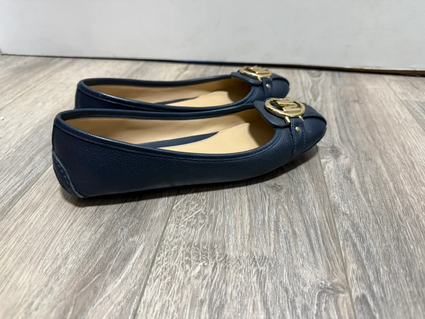Michael Kors Navy Ballet Flats, Size 6 image indicator(3)