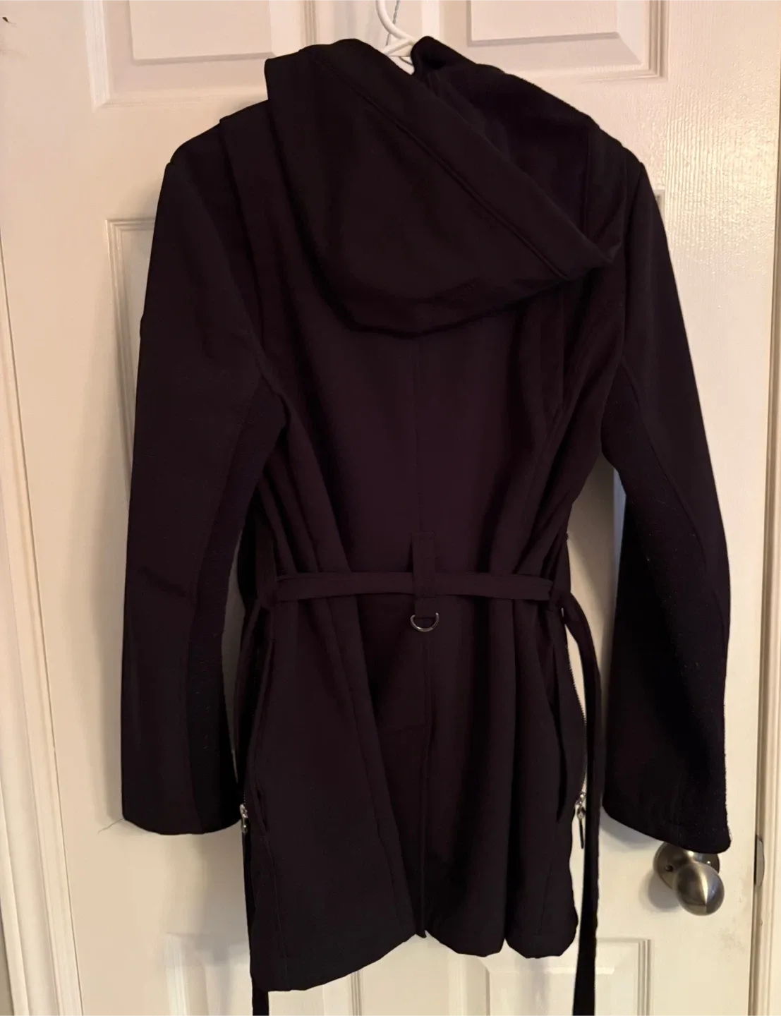 Calvin Klein Black Belted Jacket - Size L image indicator(3)