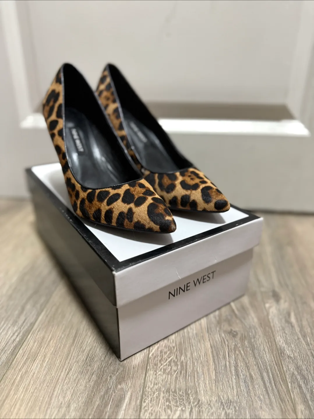 Nine West Leopard Print Heels thumbnail