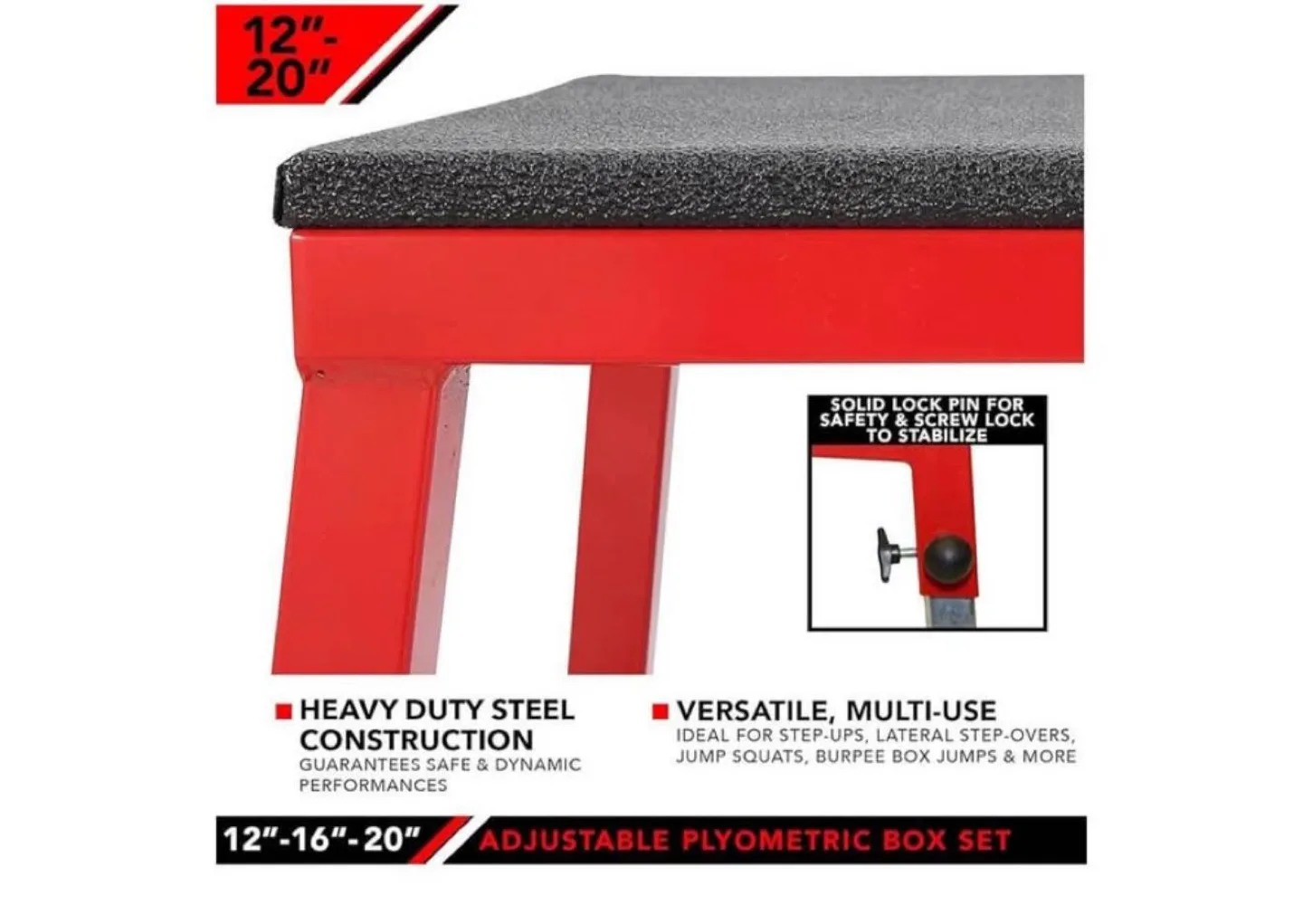 Adjustable Plyometric Box Set (12"-20")🥕 image indicator(4)