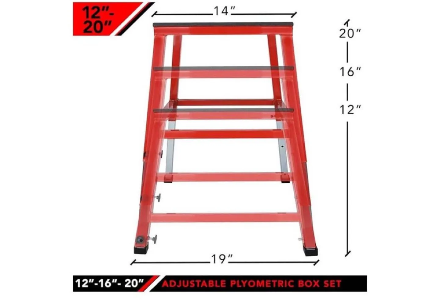 Adjustable Plyometric Box Set (12"-20")🥕 image indicator(2)