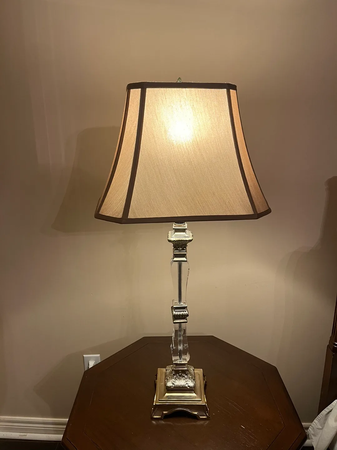 3 Table Lamps with Beige Shade thumbnail