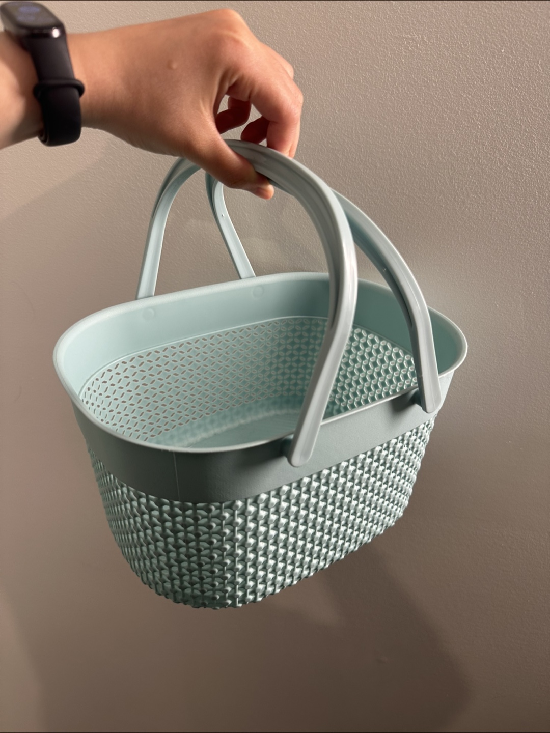Light Blue Plastic Basket