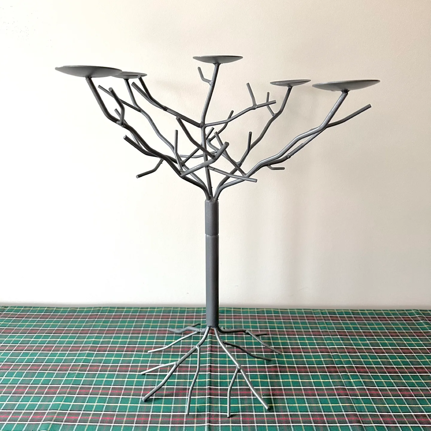 Metal twig tea light candelabra thumbnail