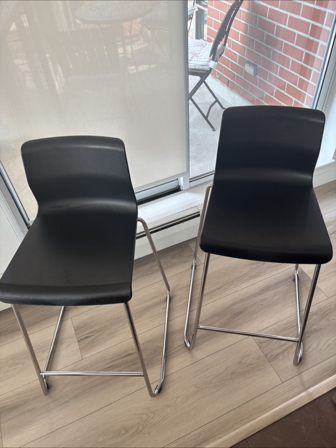 Pair of Black Bar Stools