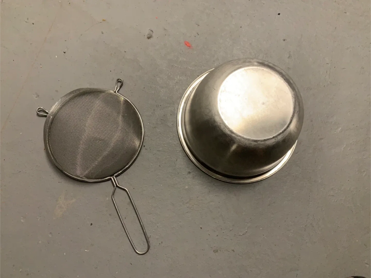 Stainless Steel Mixing Bowl and Strainer thumbnail