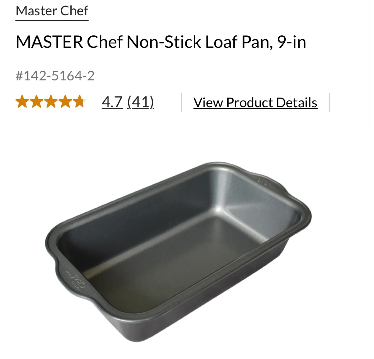 MASTER Chef Non-Stick Loaf Pan, 9-in thumbnail