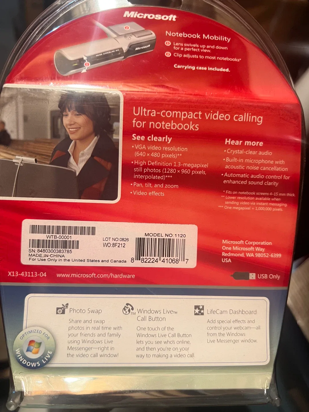 Microsoft LifeCam NX-3000 for Notebooks - New in Box image indicator(2)