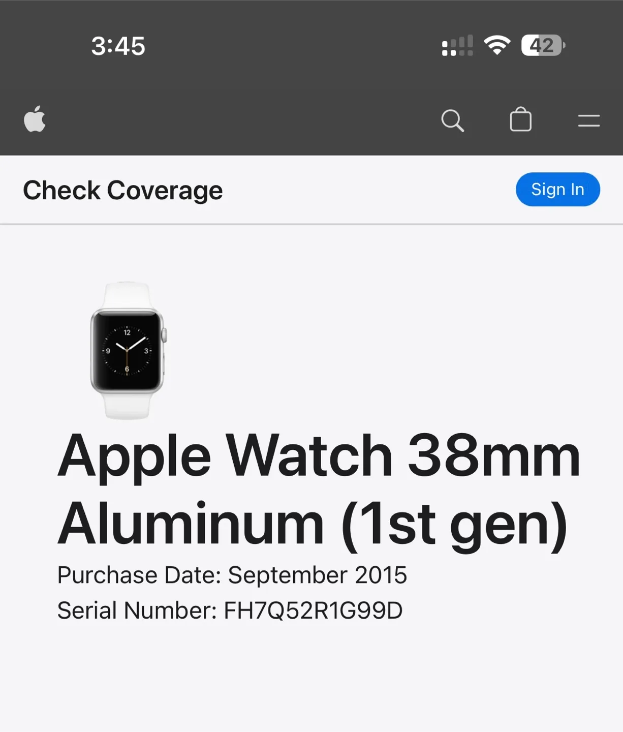 Apple Watch 38mm Aluminum (1st gen) image indicator(3)
