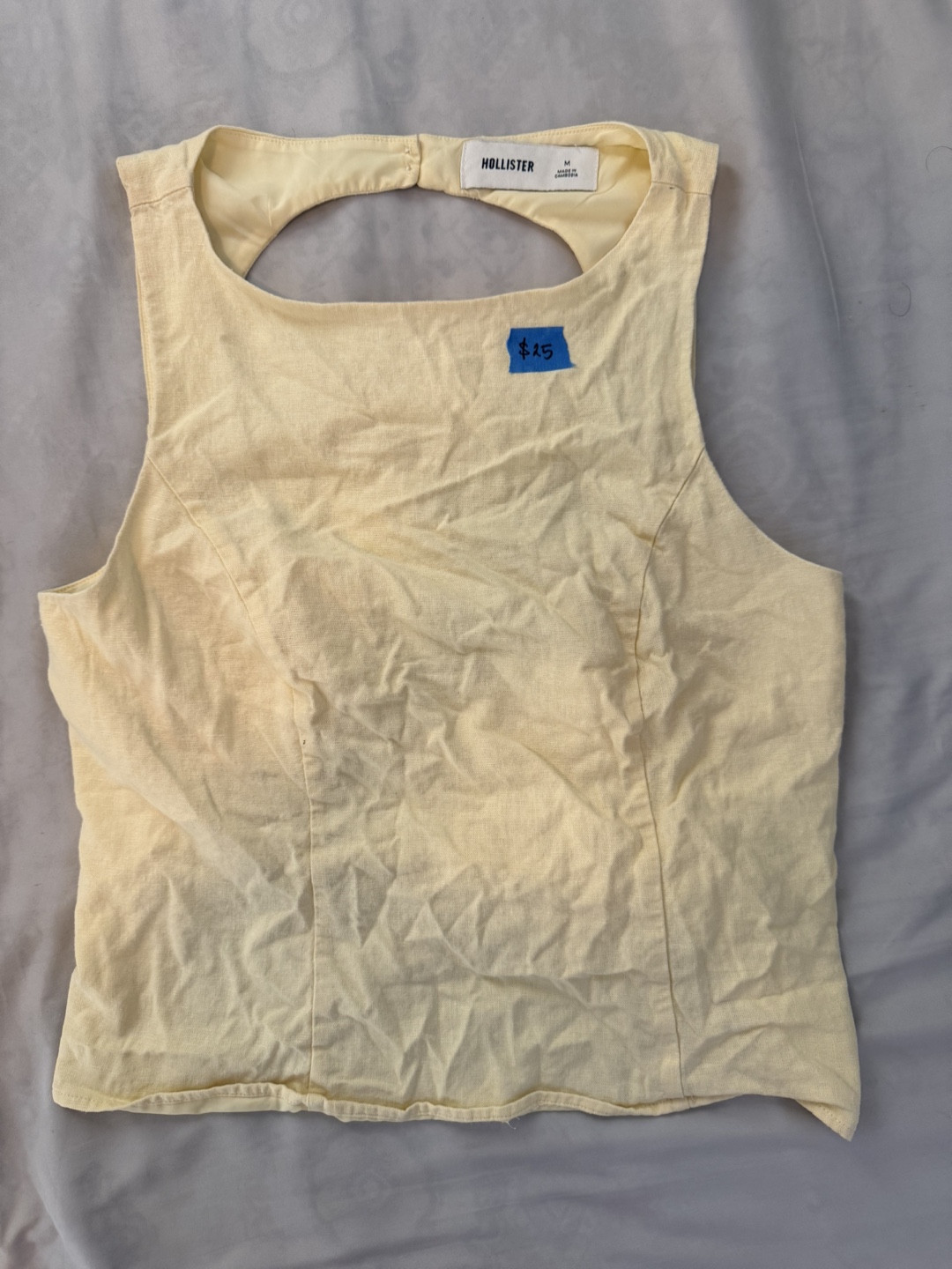 Hollister Yellow Tank Top - Size S