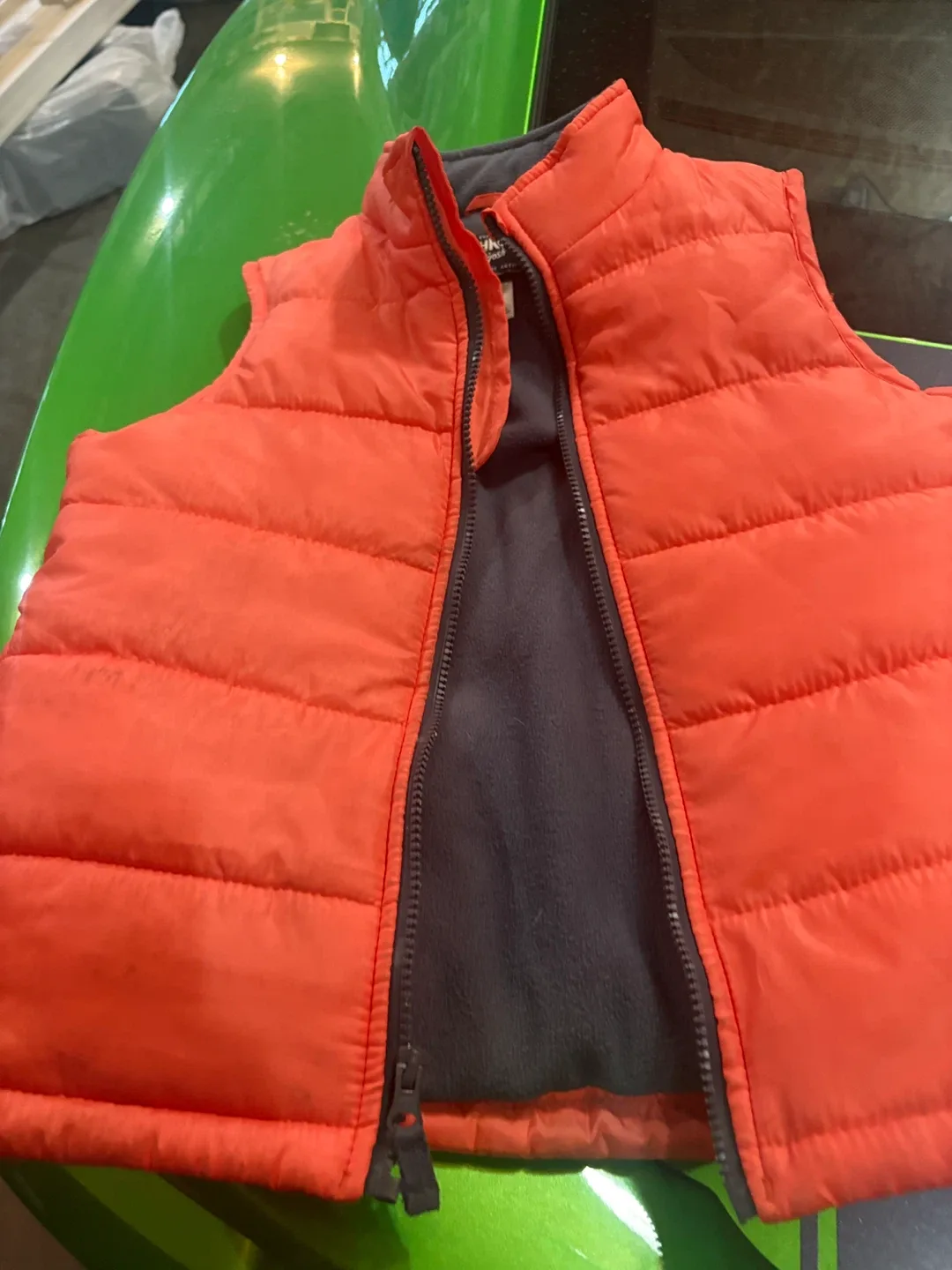 OshKosh B'gosh Orange Puffer Vest - Size 7