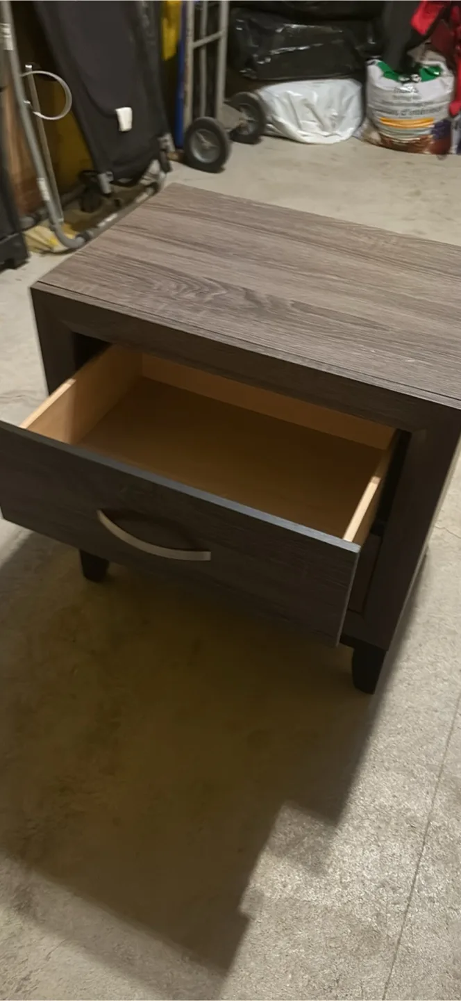 Wood Nightstand with 2 Drawers image indicator(4)