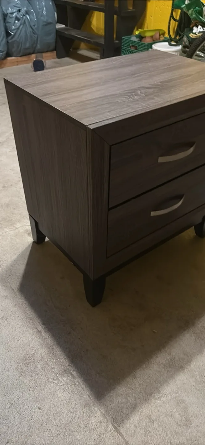 Wood Nightstand with 2 Drawers image indicator(2)