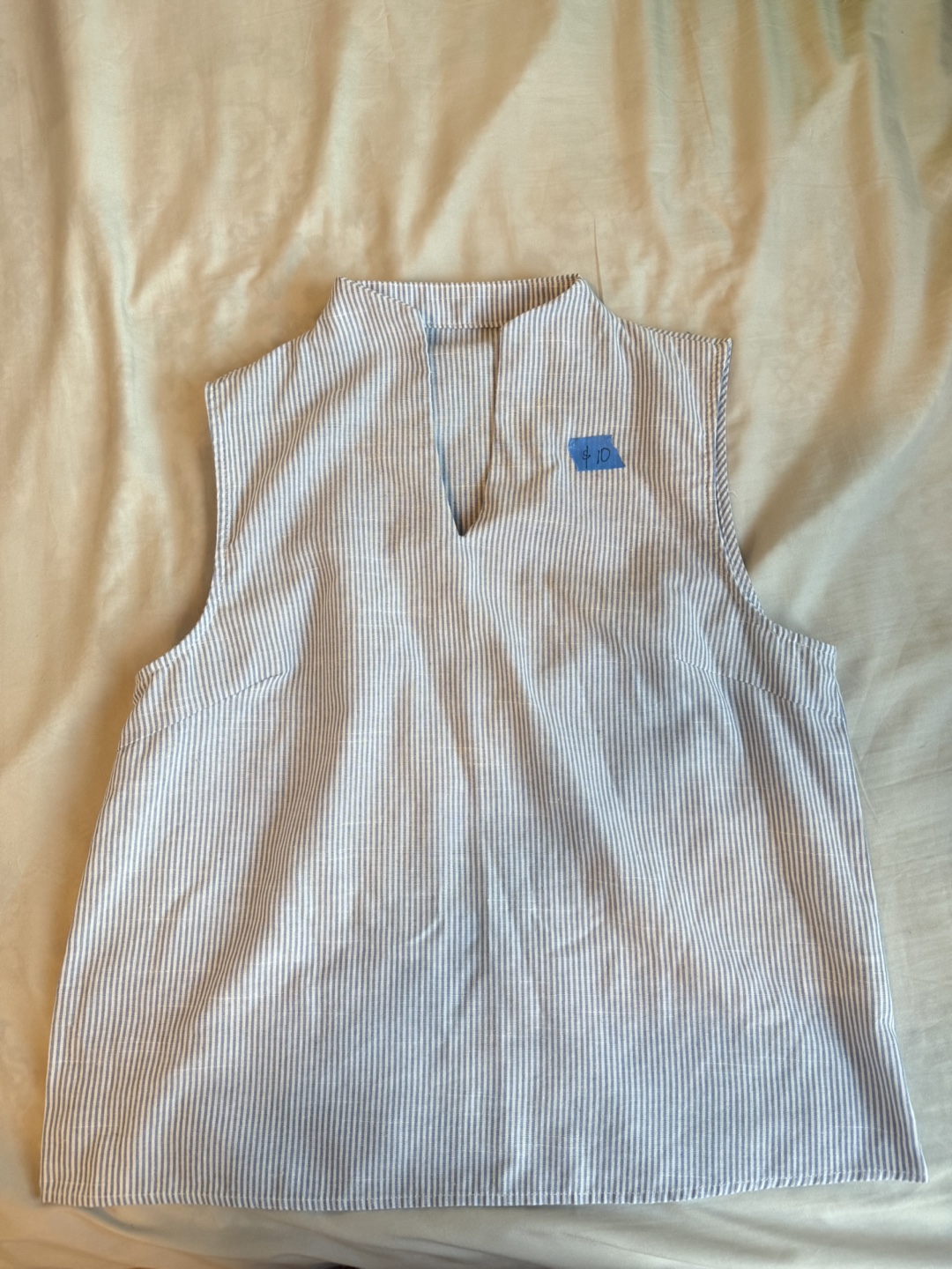 Striped Sleeveless Blouse - photo 2