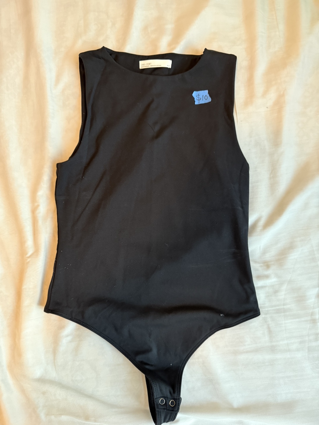 Oak + Fort Black Bodysuit - Size M