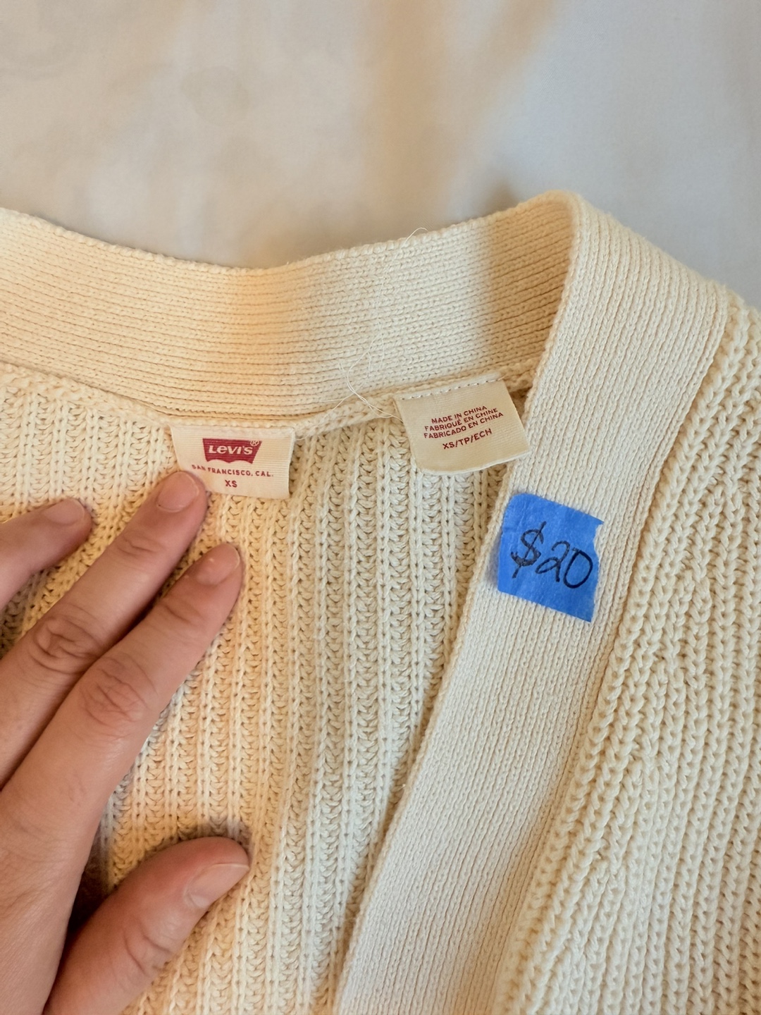 Levi's Cream Cardigan, XS - photo 2