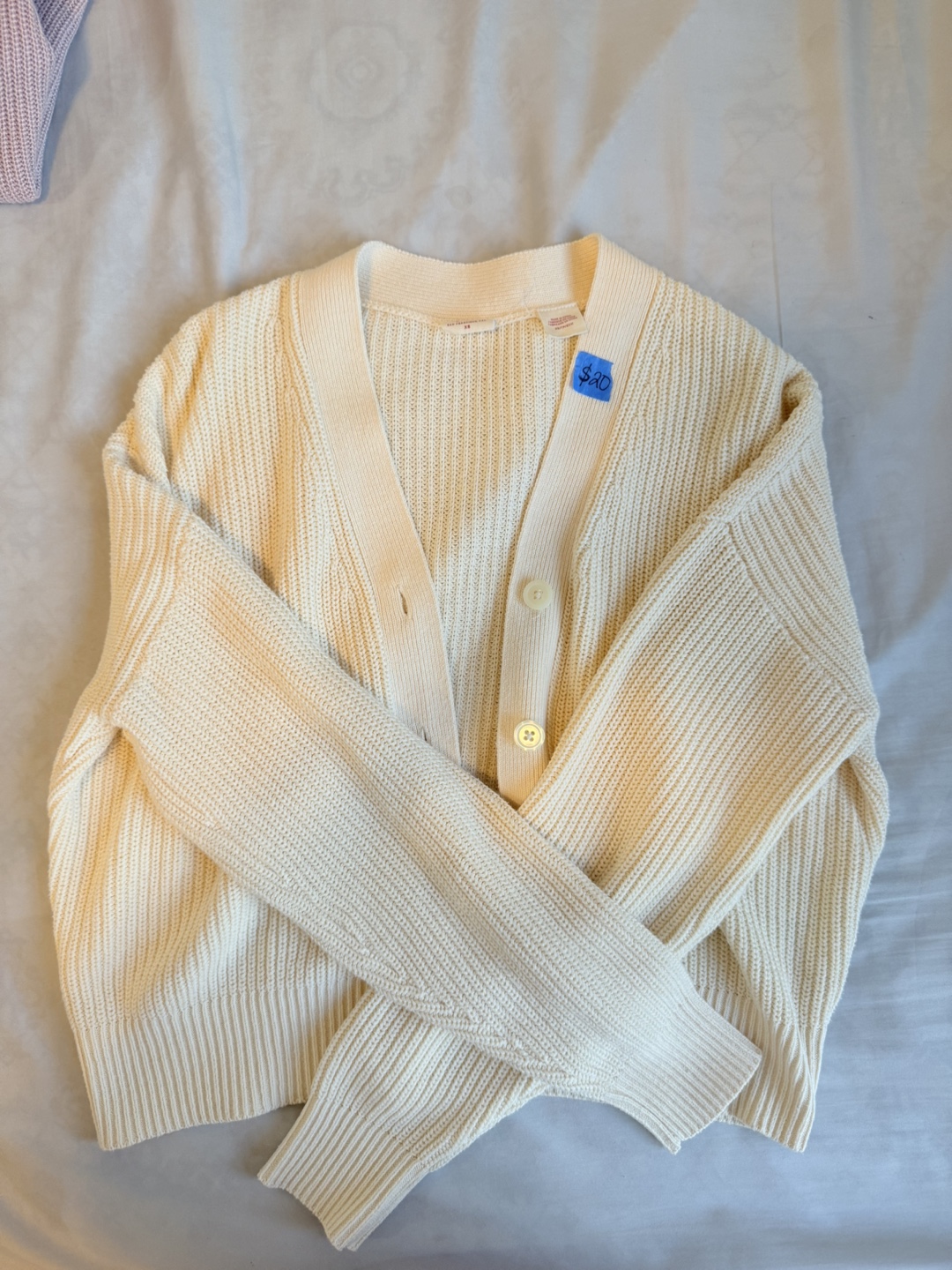 Levi's Cream Cardigan, XS