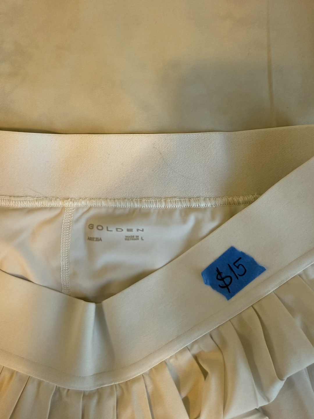 Aritzia Golden White Tennis Skirt - Size L - photo 2