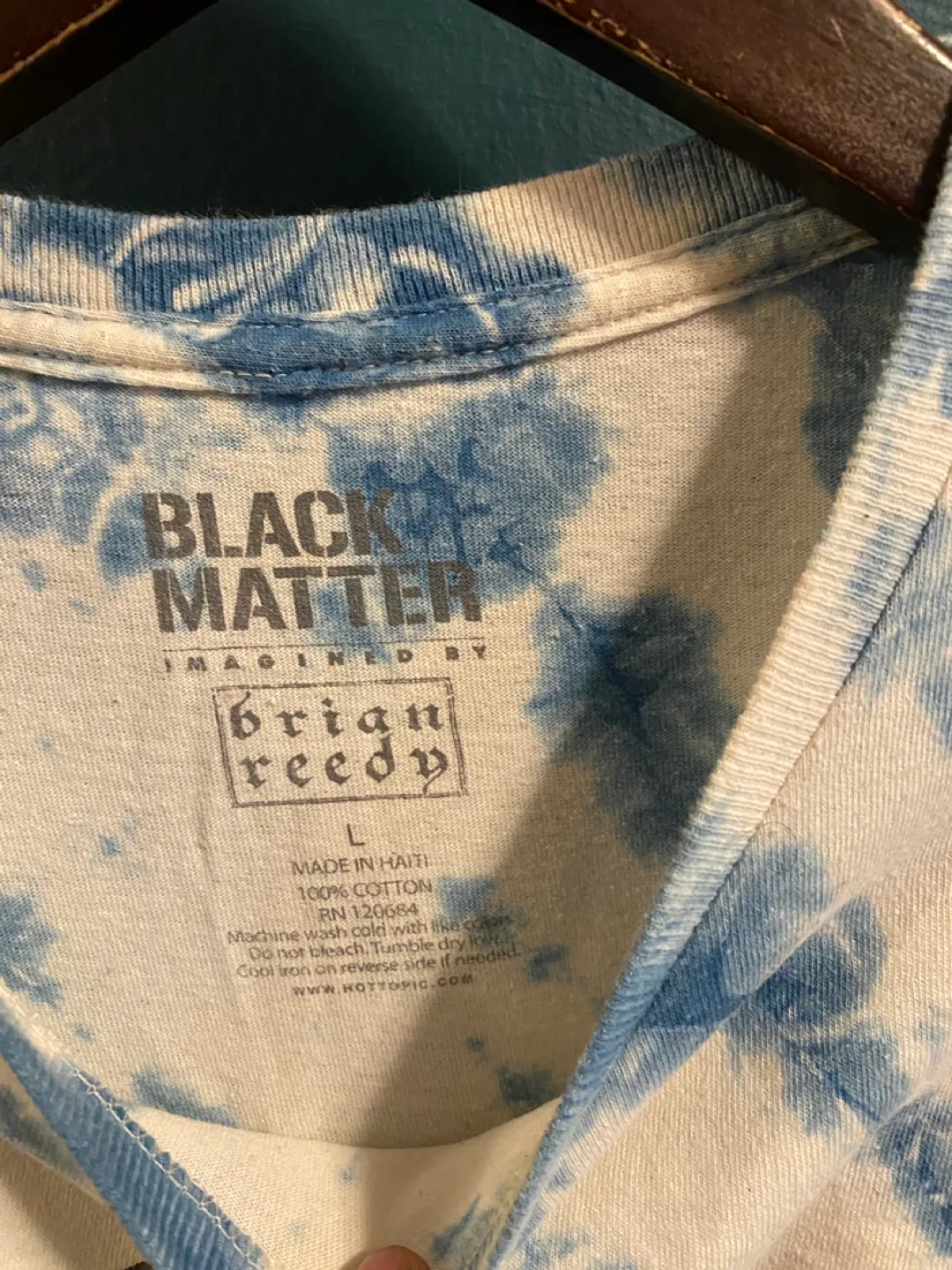 Black Matter Brian Reedy - Hand Tie Dye Tee - L image indicator(2)