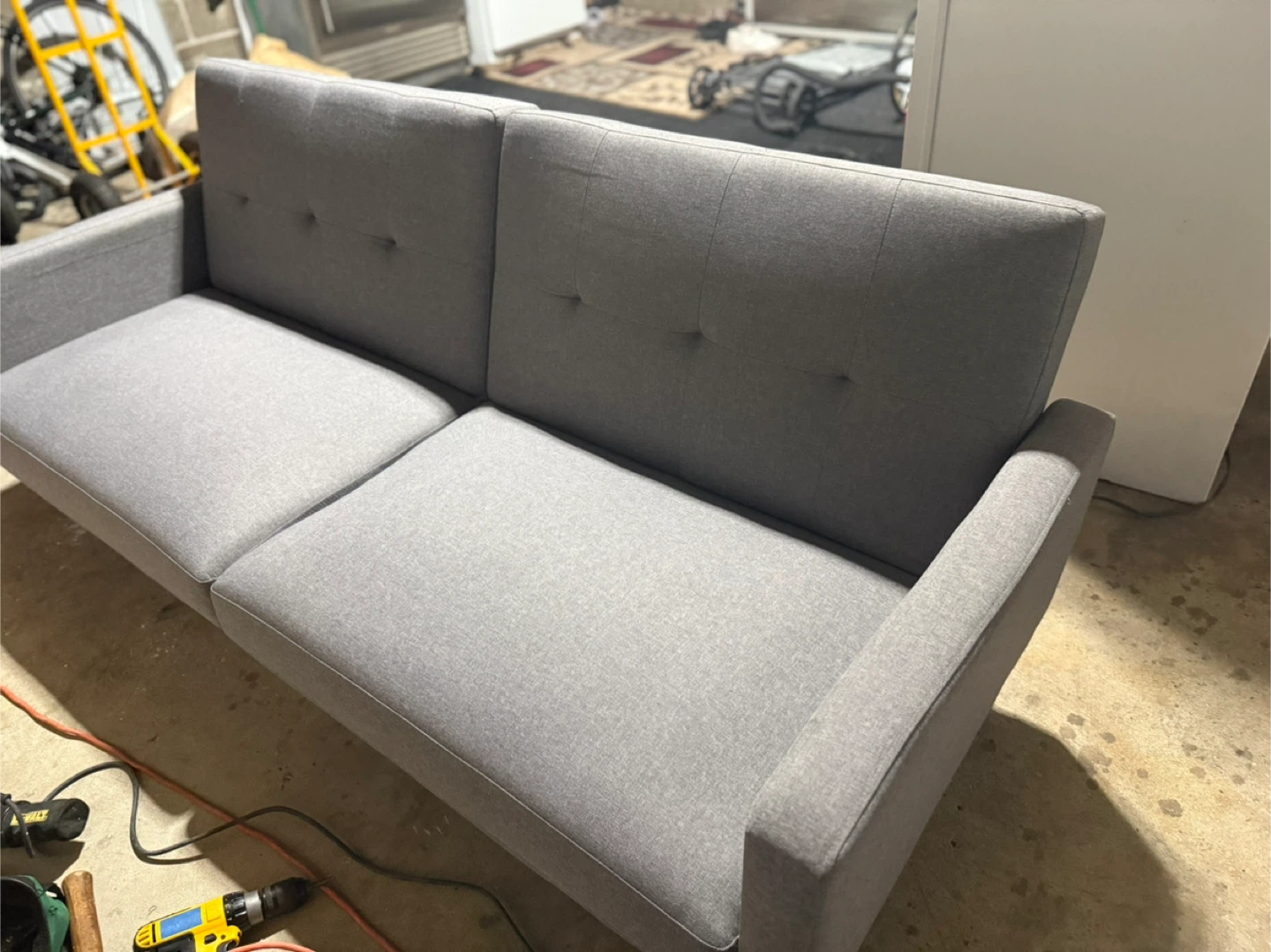 Gray Futon Sofa Bed - photo 3