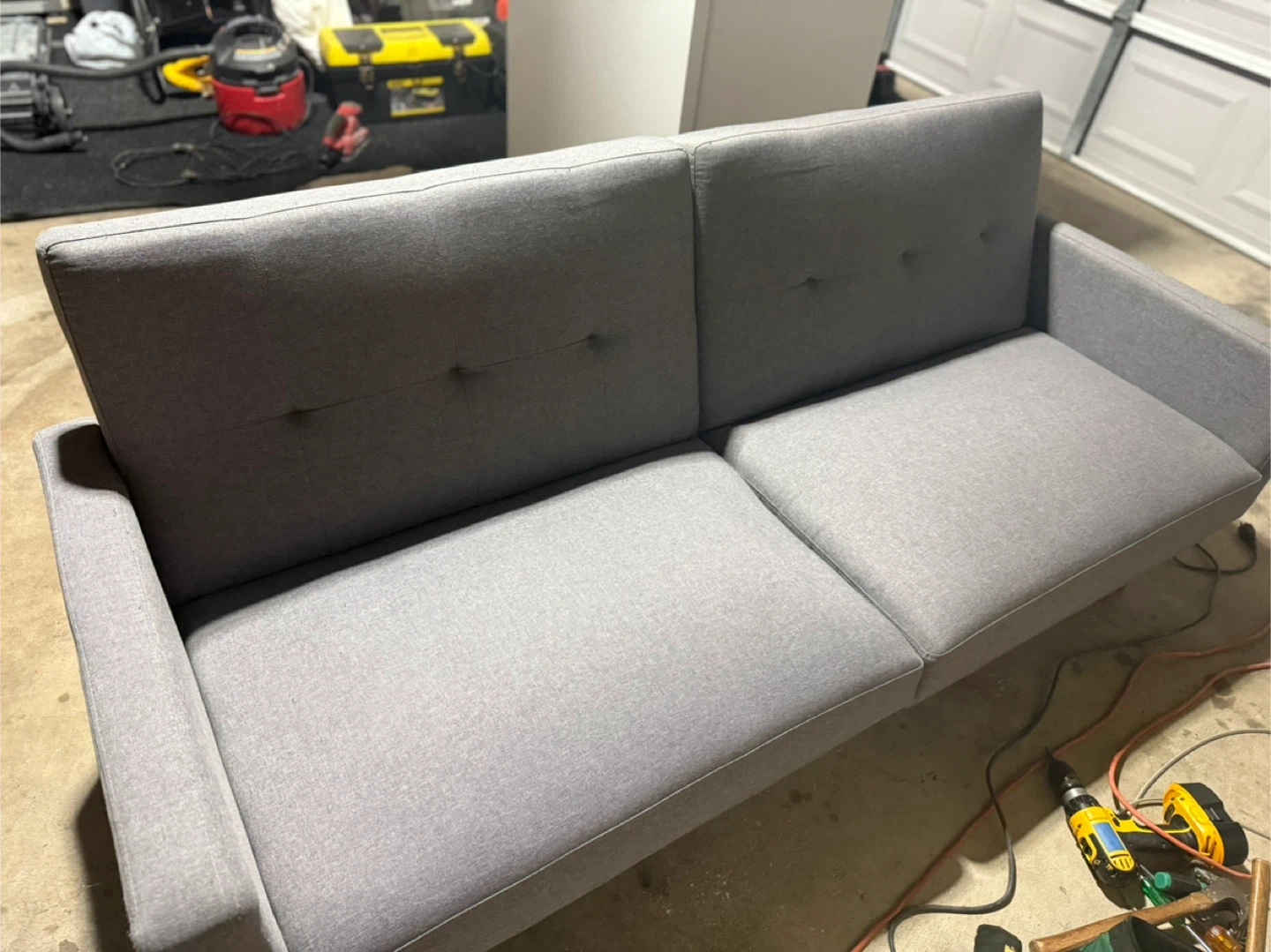 Gray Futon Sofa Bed - photo 4
