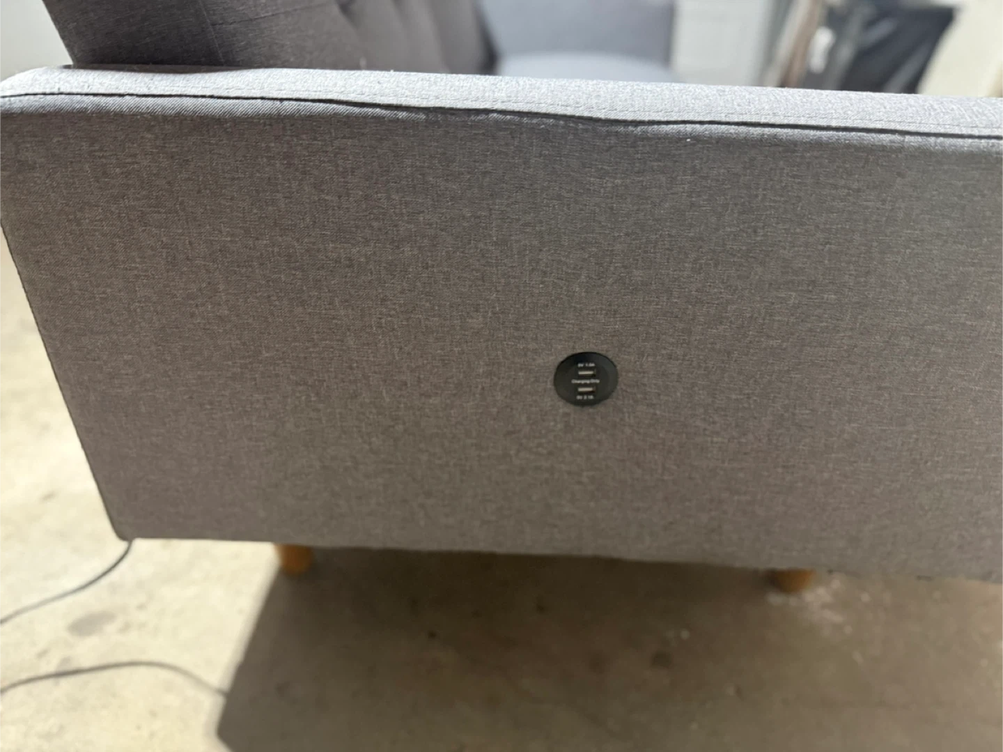Gray Futon Sofa Bed - photo 2