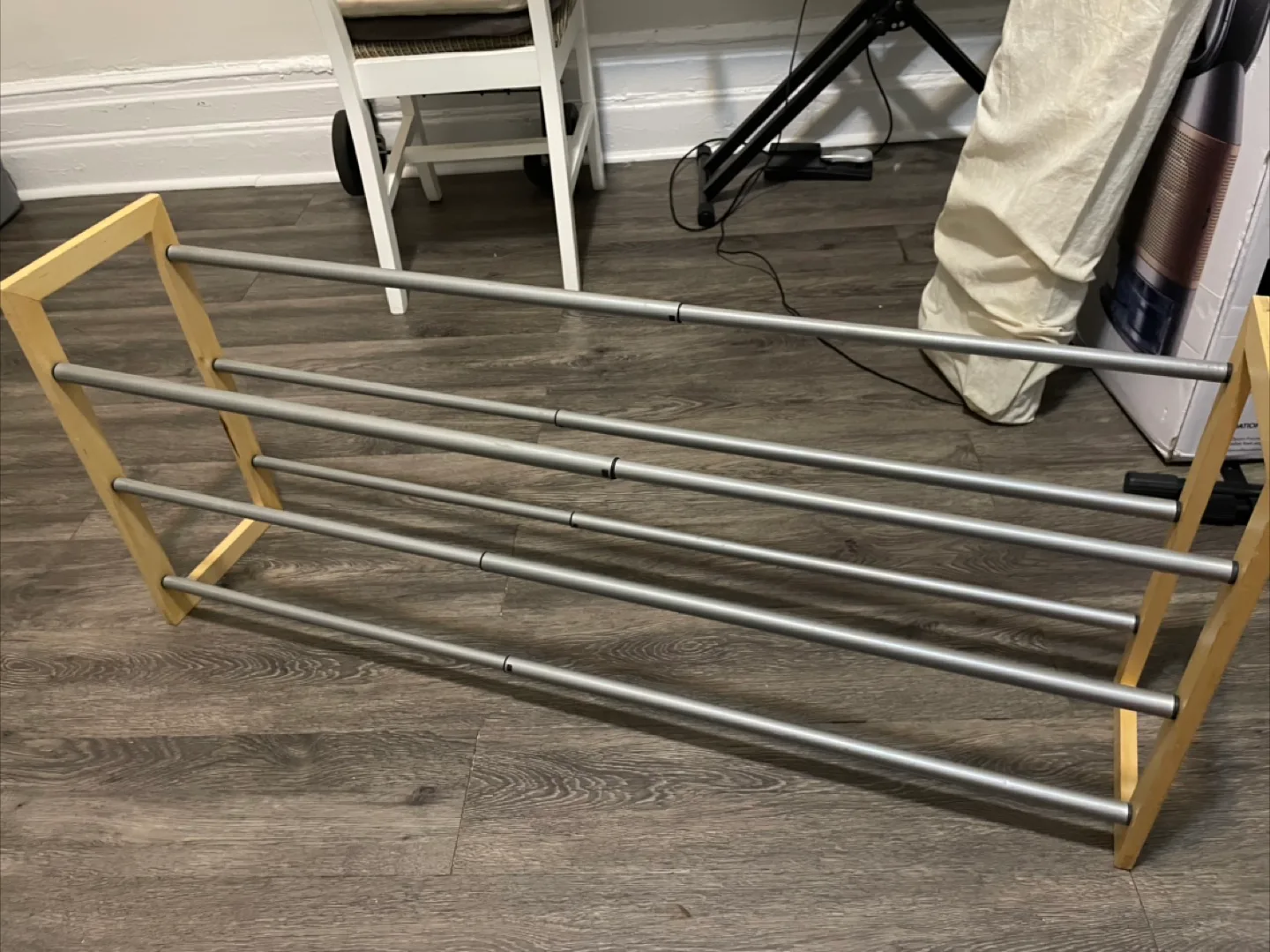 Wooden & Metal Shoe Rack image indicator(2)