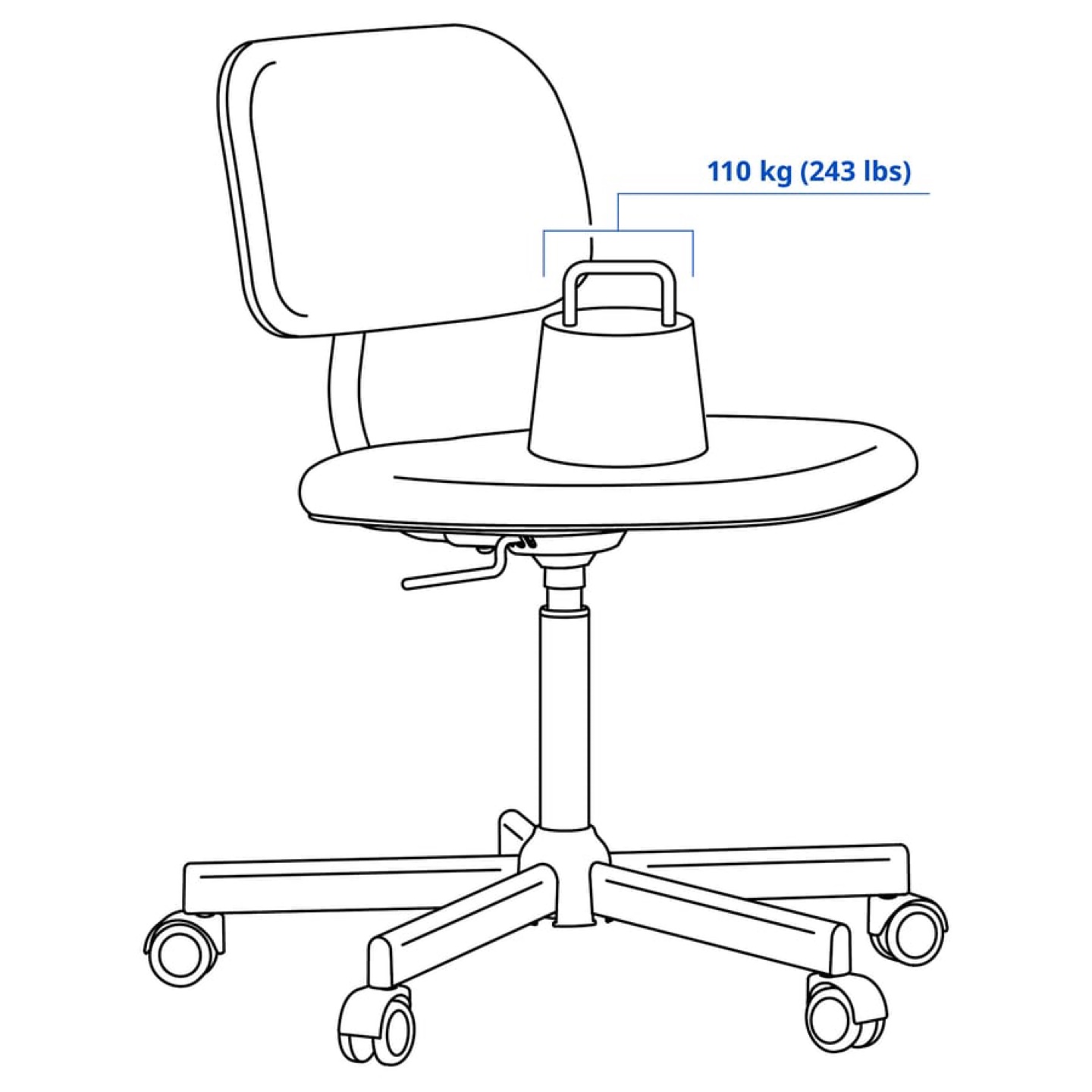 Small Rolling Chair - photo 3