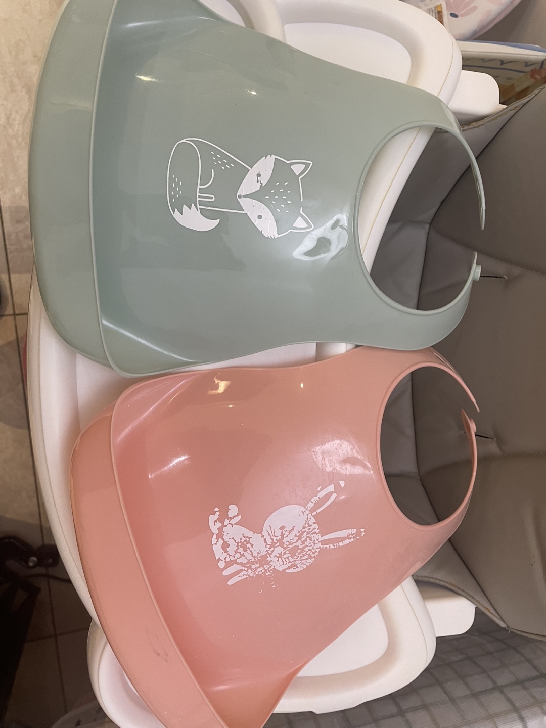 Two baby bibs - Fox and Rabbit