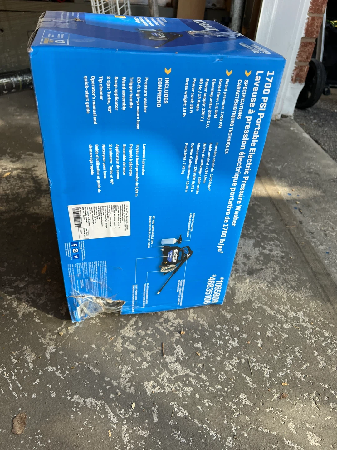 Kobalt 1700 PSI Electric Pressure Washer - New in Box - photo 3
