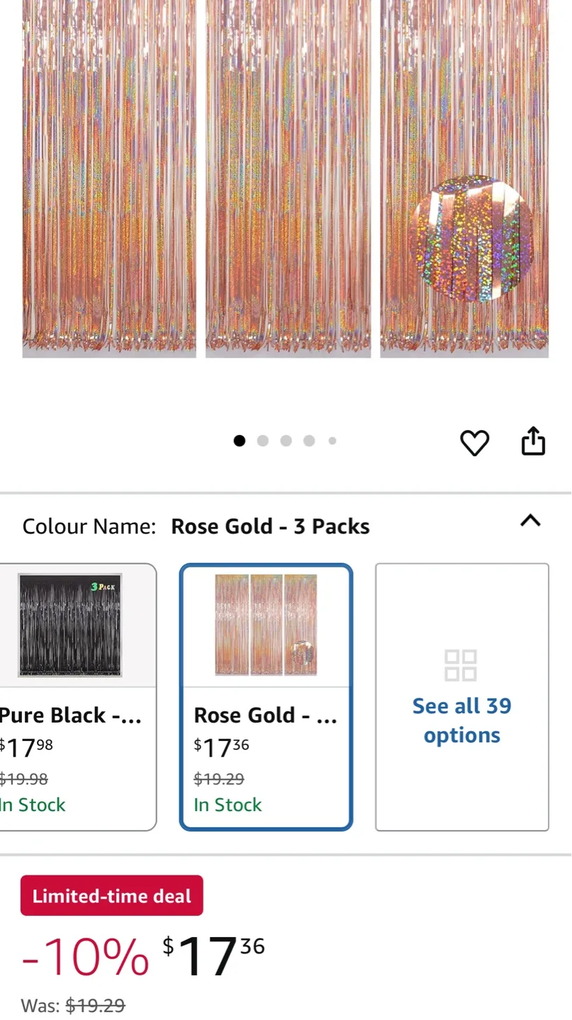 New 3 packs of Foil Fringe Decorative curtain image indicator(4)