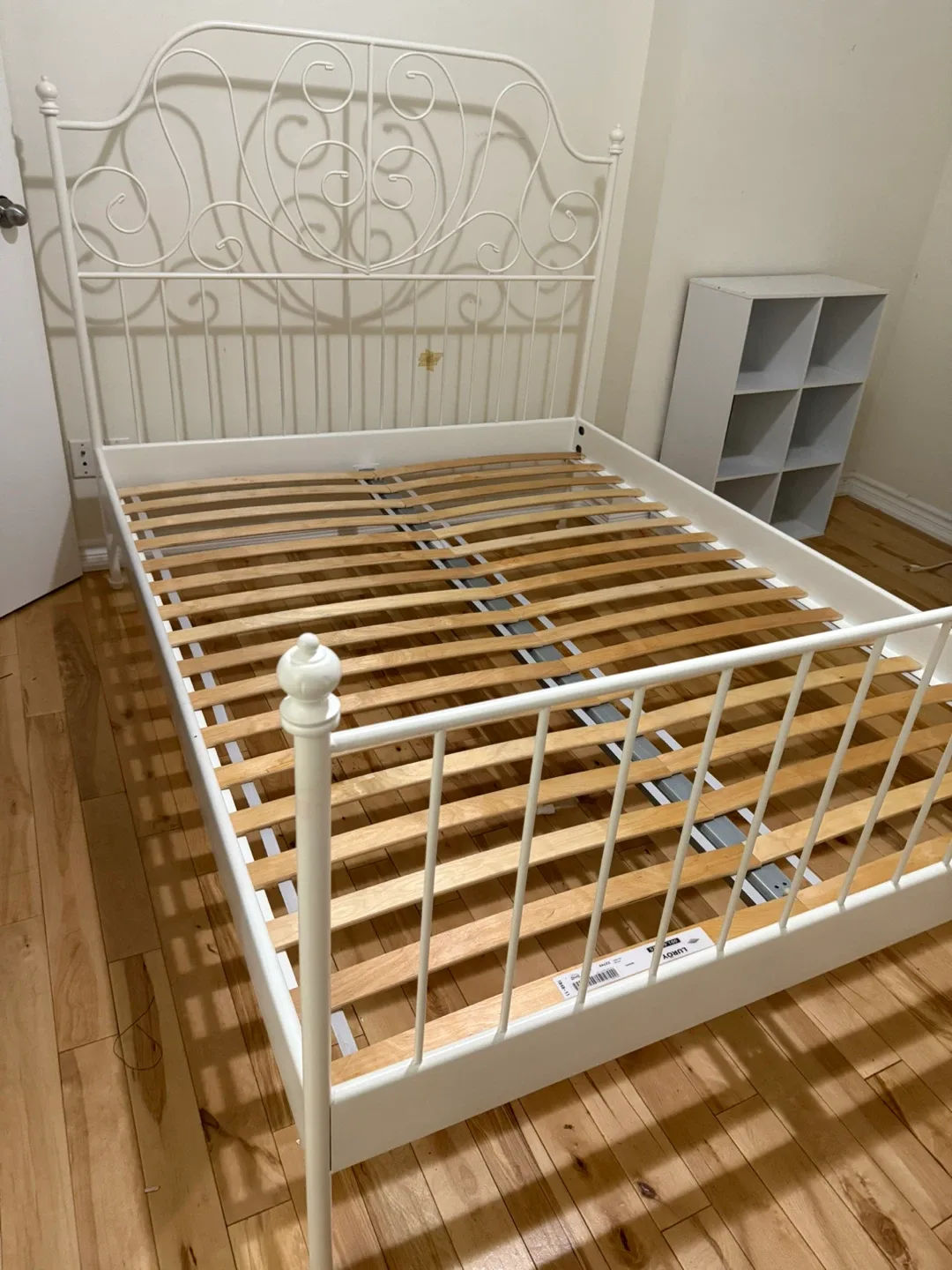 Ikea Leirvik White Metal Queen Bed Frame
