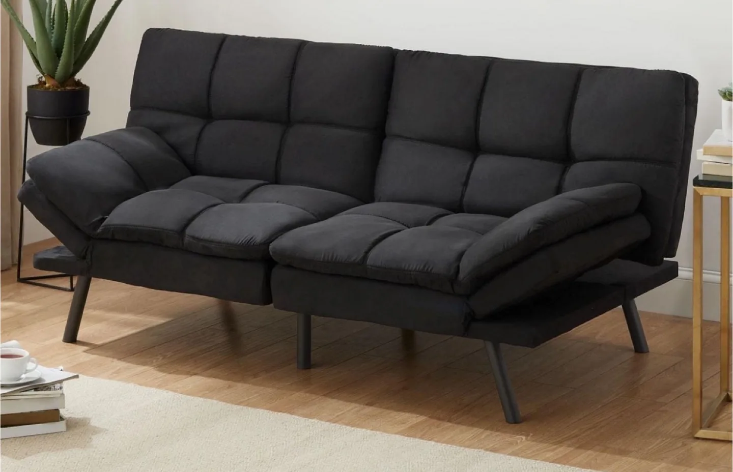 Black Futon Sofa Bed thumbnail
