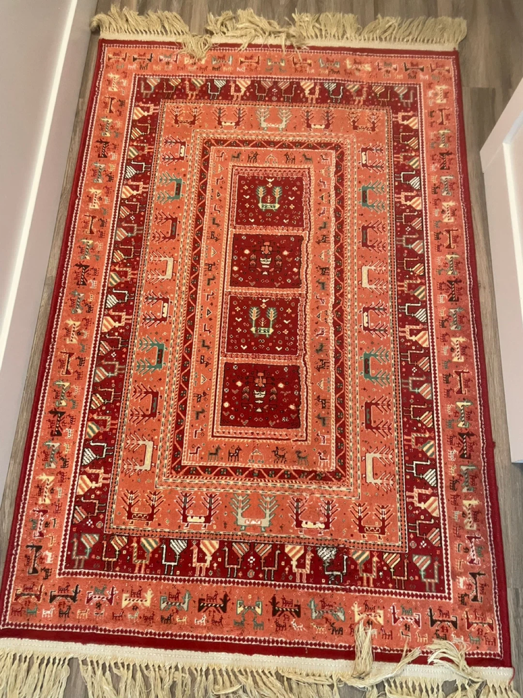 Red Patterned Area Rug - photo 2