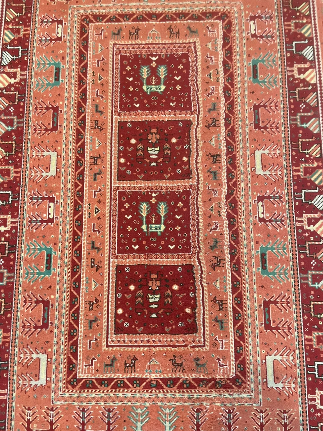 Red Patterned Area Rug