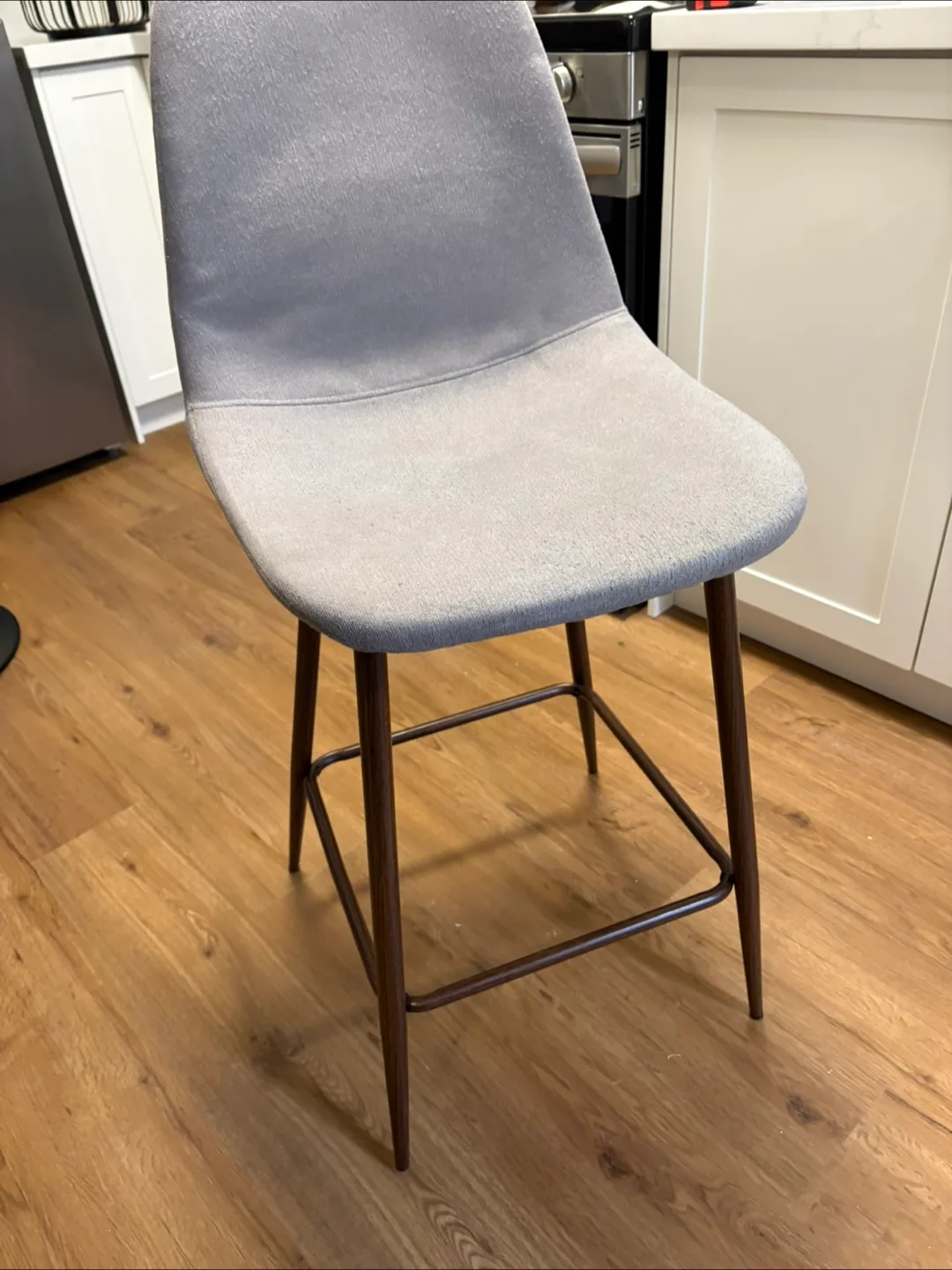 Set of 2 Grey Counter Height Stools image indicator(8)