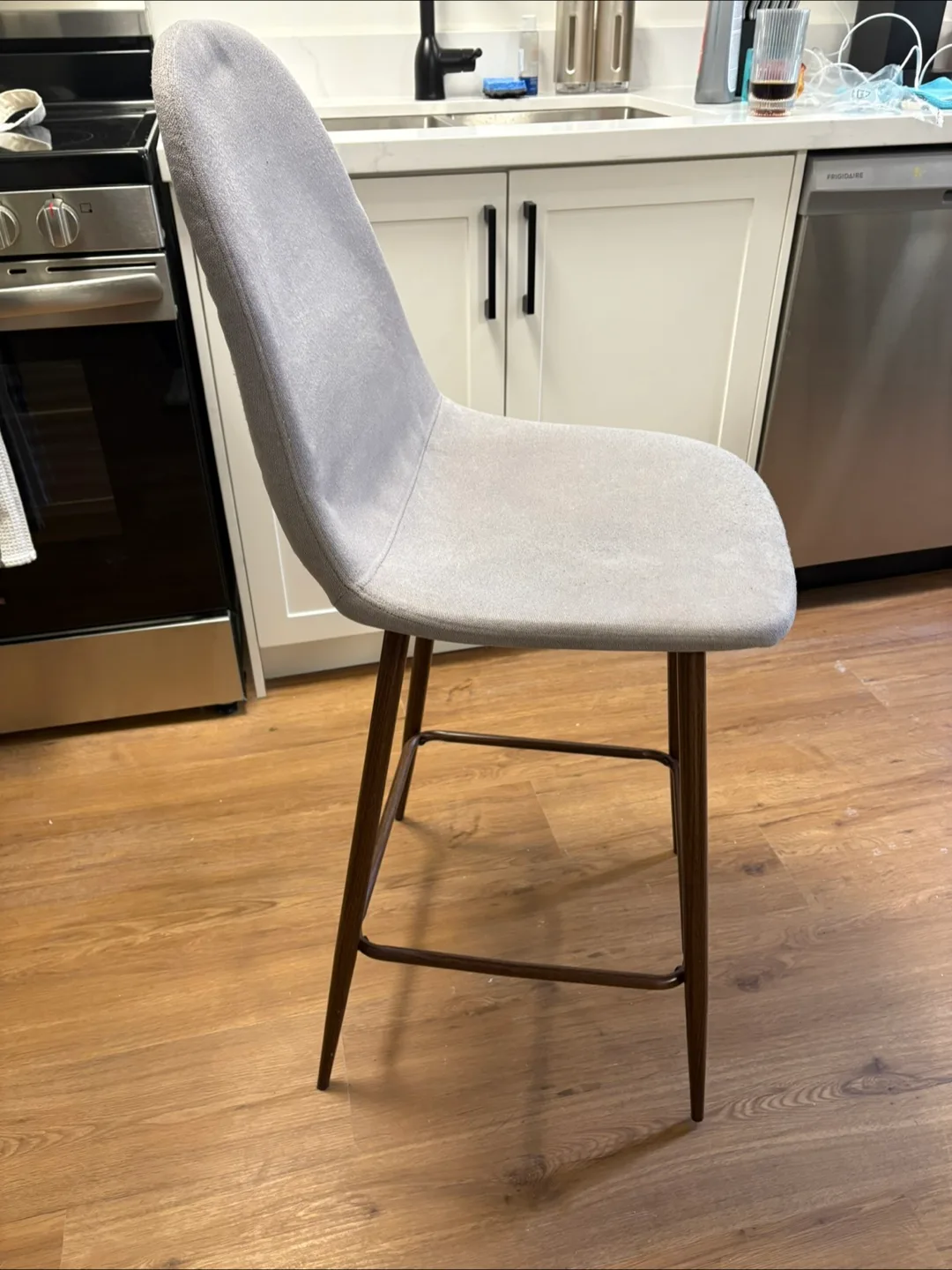 Set of 2 Grey Counter Height Stools image indicator(9)