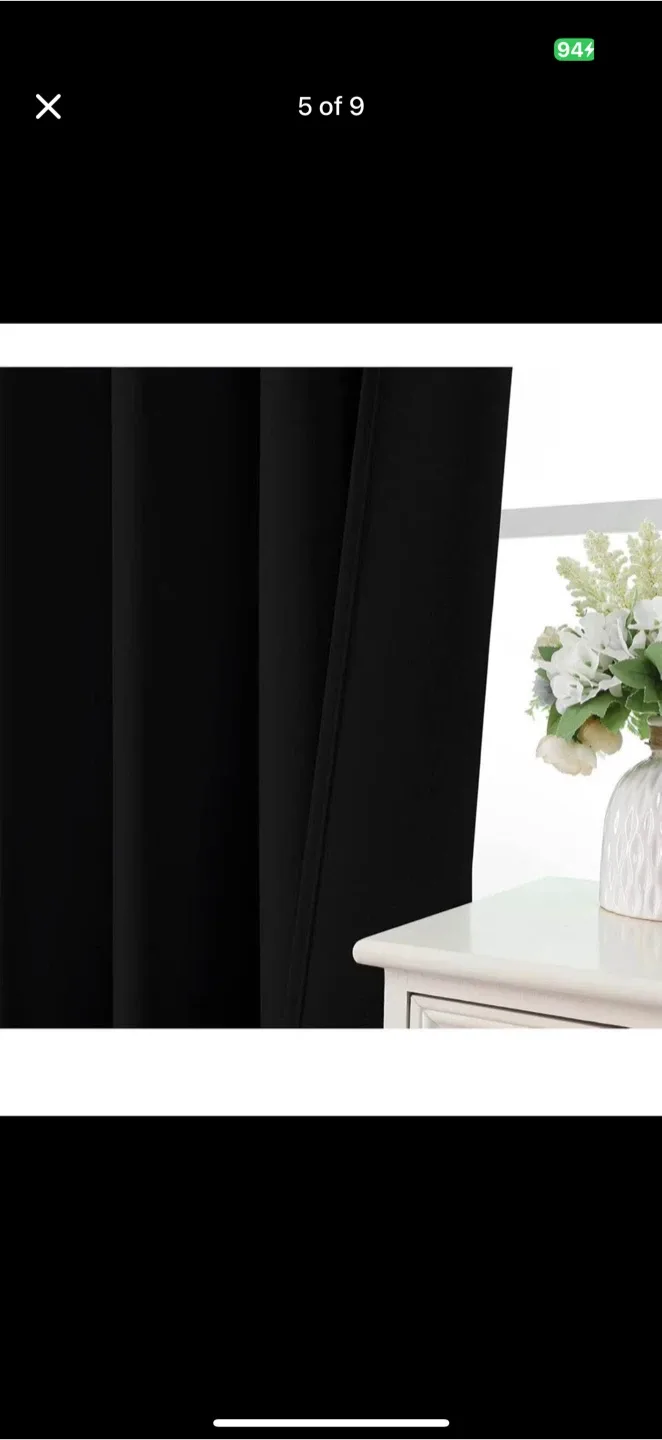 Blackout Curtains - Black, brand new image indicator(5)