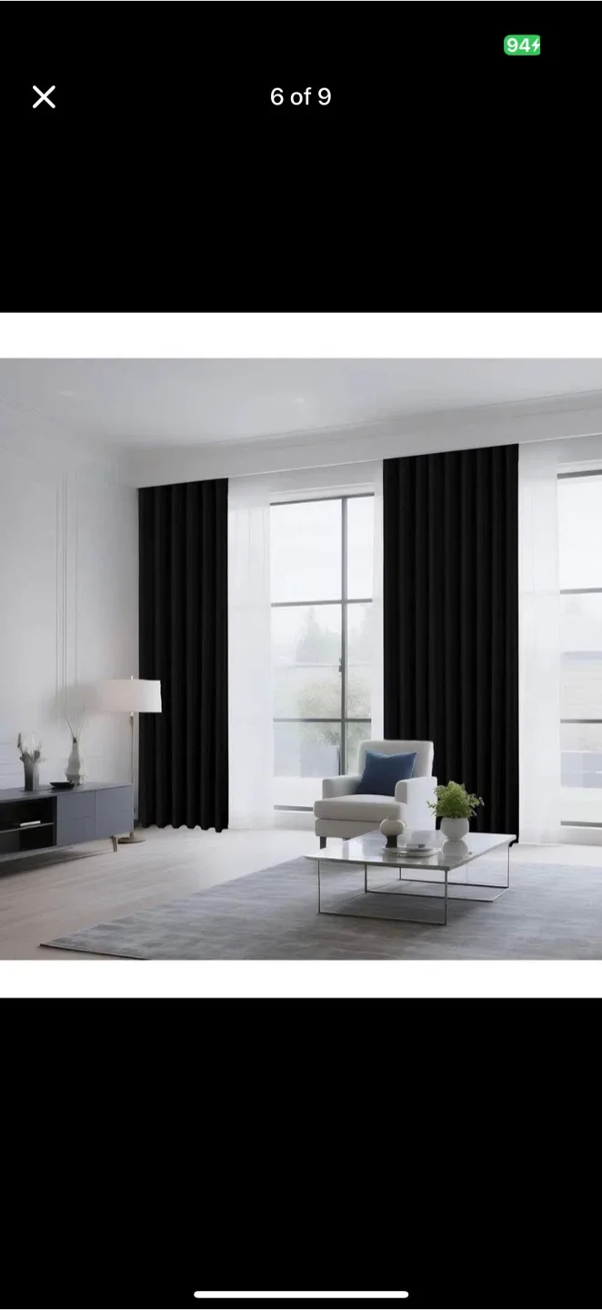 Blackout Curtains - Black, brand new image indicator(6)