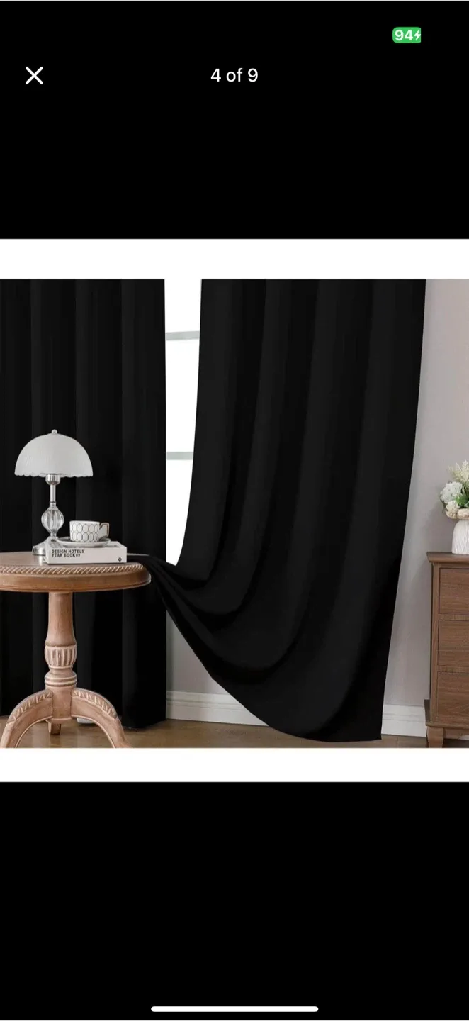 Blackout Curtains - Black, brand new image indicator(4)