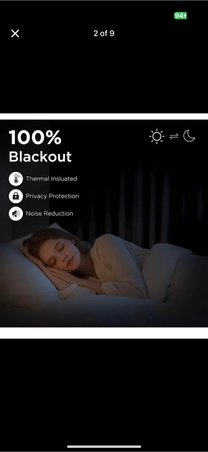 Blackout Curtains - Black, brand new image indicator(2)