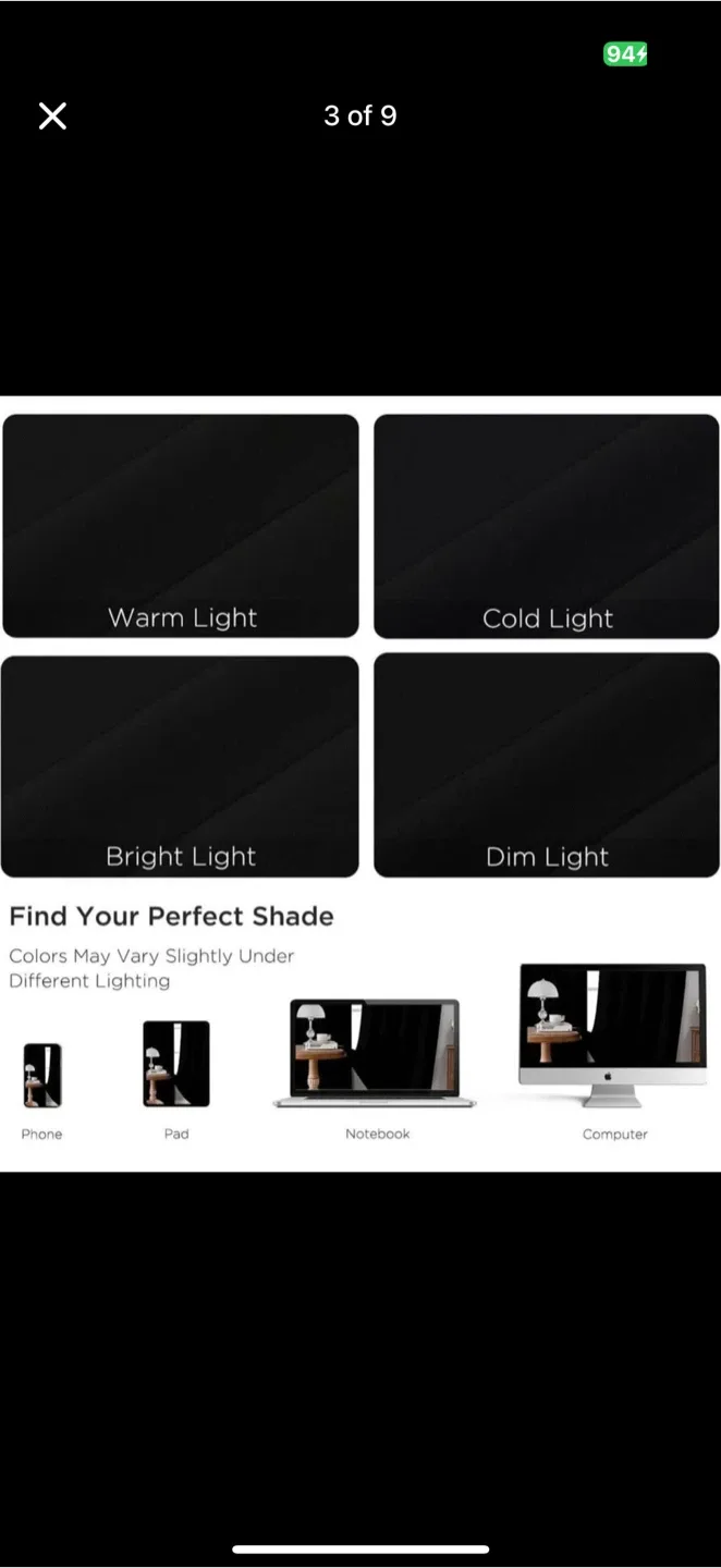 Blackout Curtains - Black, brand new image indicator(3)