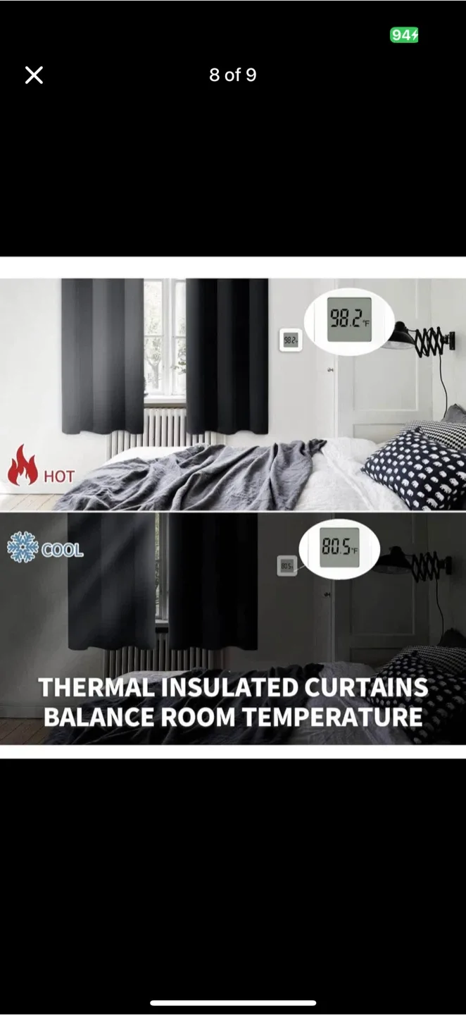 Blackout Curtains - Black, brand new image indicator(8)