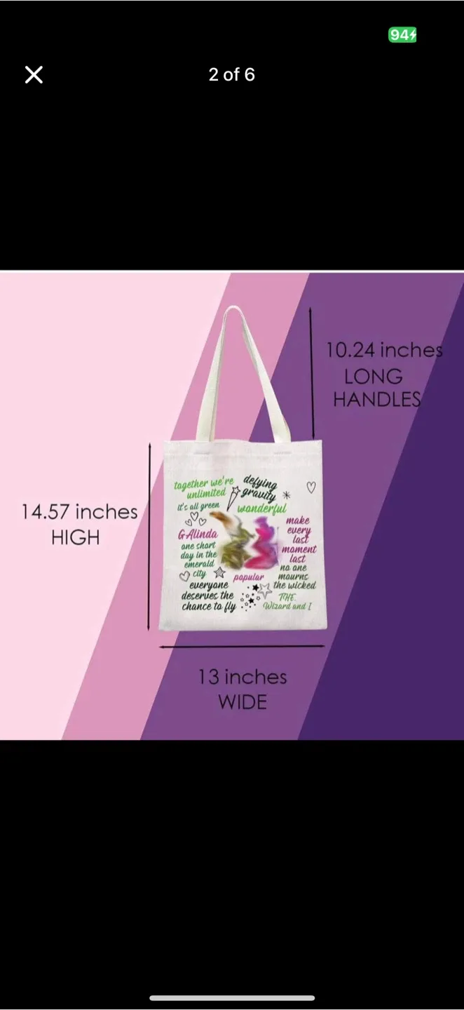 Wicked the Musical Tote Bag, brand new image indicator(2)