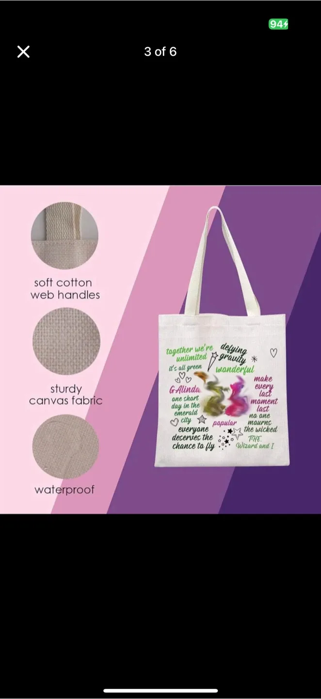 Wicked the Musical Tote Bag, brand new image indicator(3)