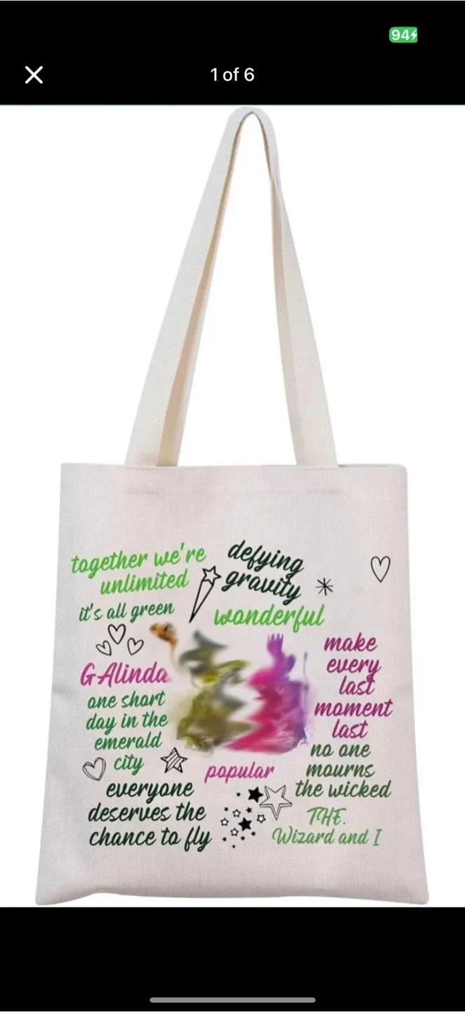 Wicked the Musical Tote Bag, brand new thumbnail