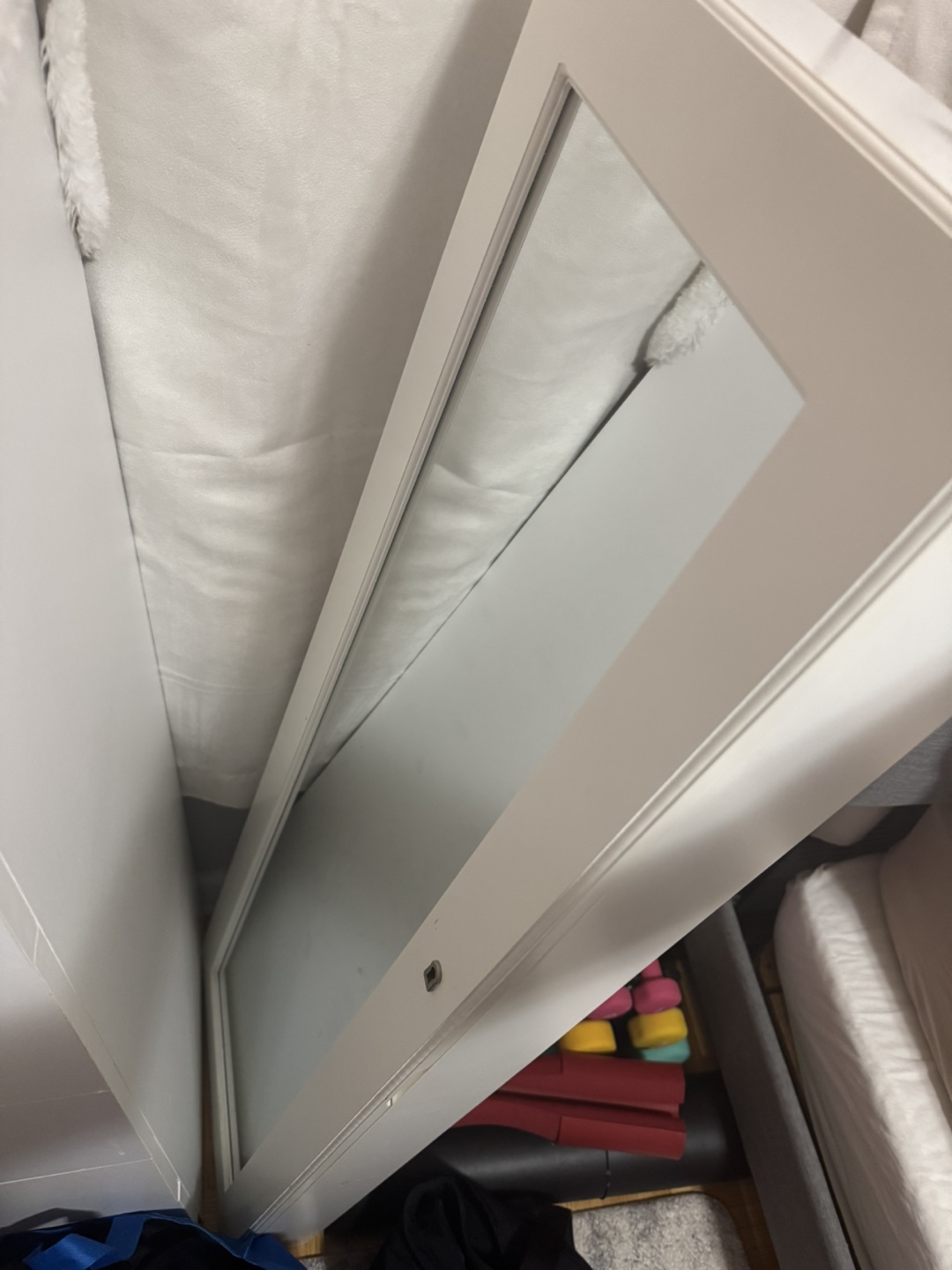 White Jewellery Cabinet with Mirror